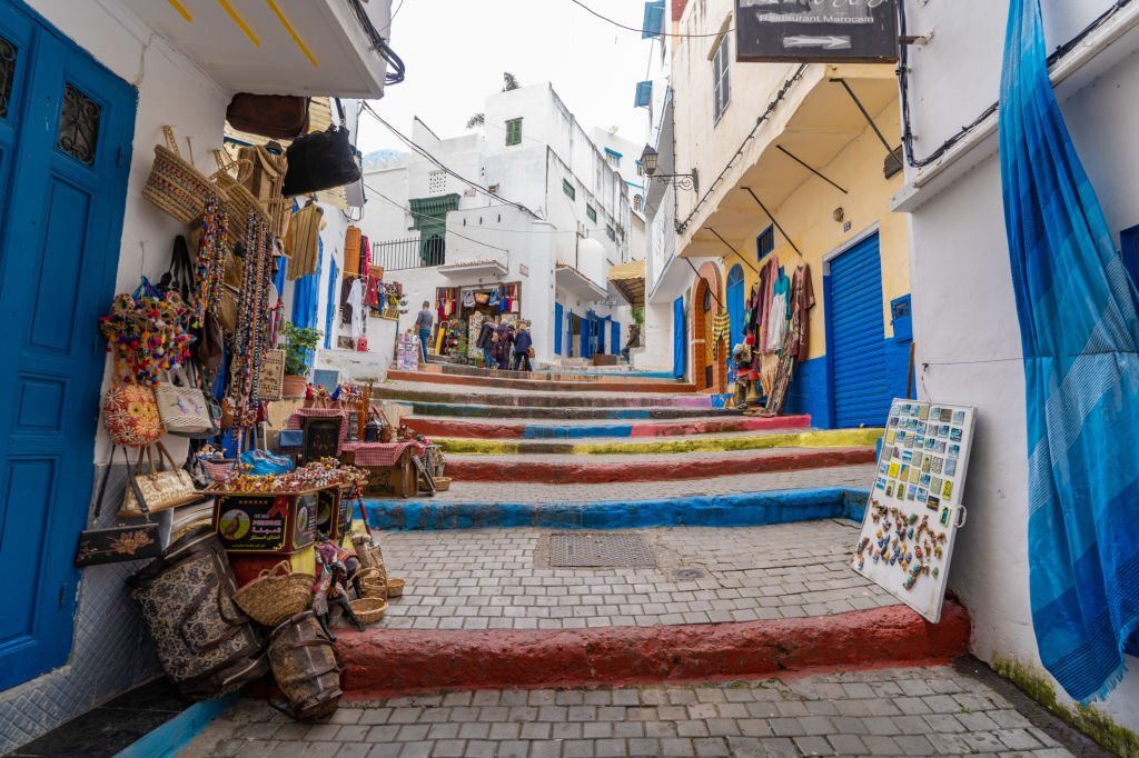 View of a Moroccan Zoco in the streets